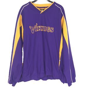 Minnesota Vikings NFL Team Apparel Size XL Embroidered Pullover Jacket Vintage